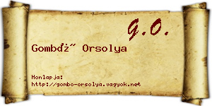 Gombó Orsolya névjegykártya