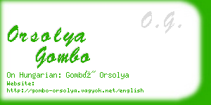 orsolya gombo business card